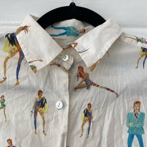 G Kero David Bowie Ziggy Stardust button down
